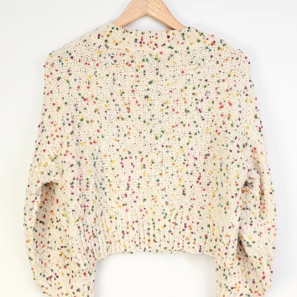 Sweetest Treat Cream Multi Confetti Chenille Knit Sweater - Picture 2 of 3